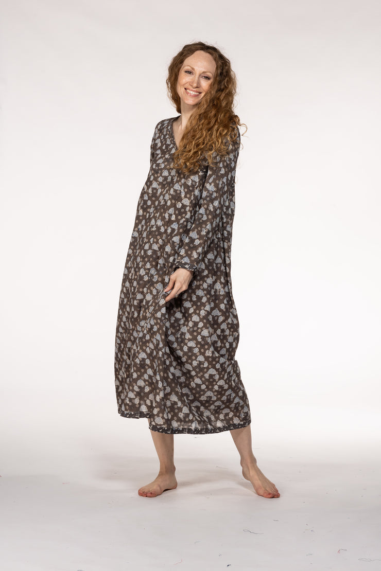 Jali Kaftan Hand Block Printed Pure Cotton - Last One Left in size M