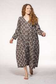 Jali Kaftan Hand Block Printed Pure Cotton - Last One Left in size M